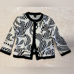 Juliana Collection. Black & White Jacket. Vintage 00s. Size 12. Excellent Cond.